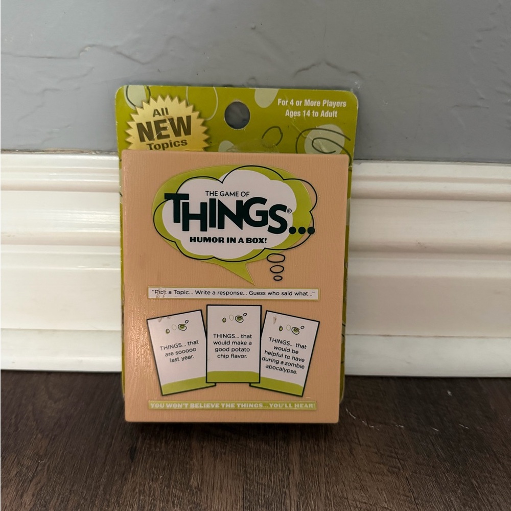 The Game of Things Card Game - Peach & Lime Box